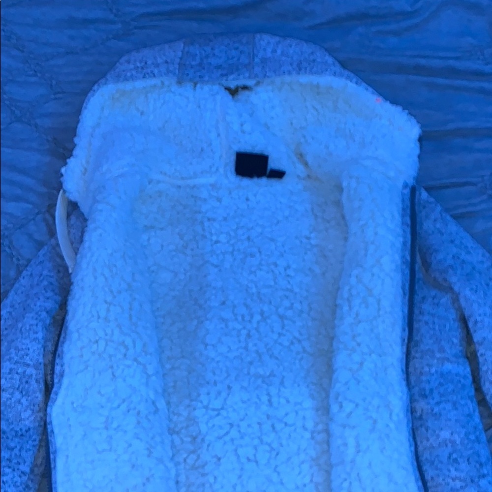 fuzzy Reebok zip up